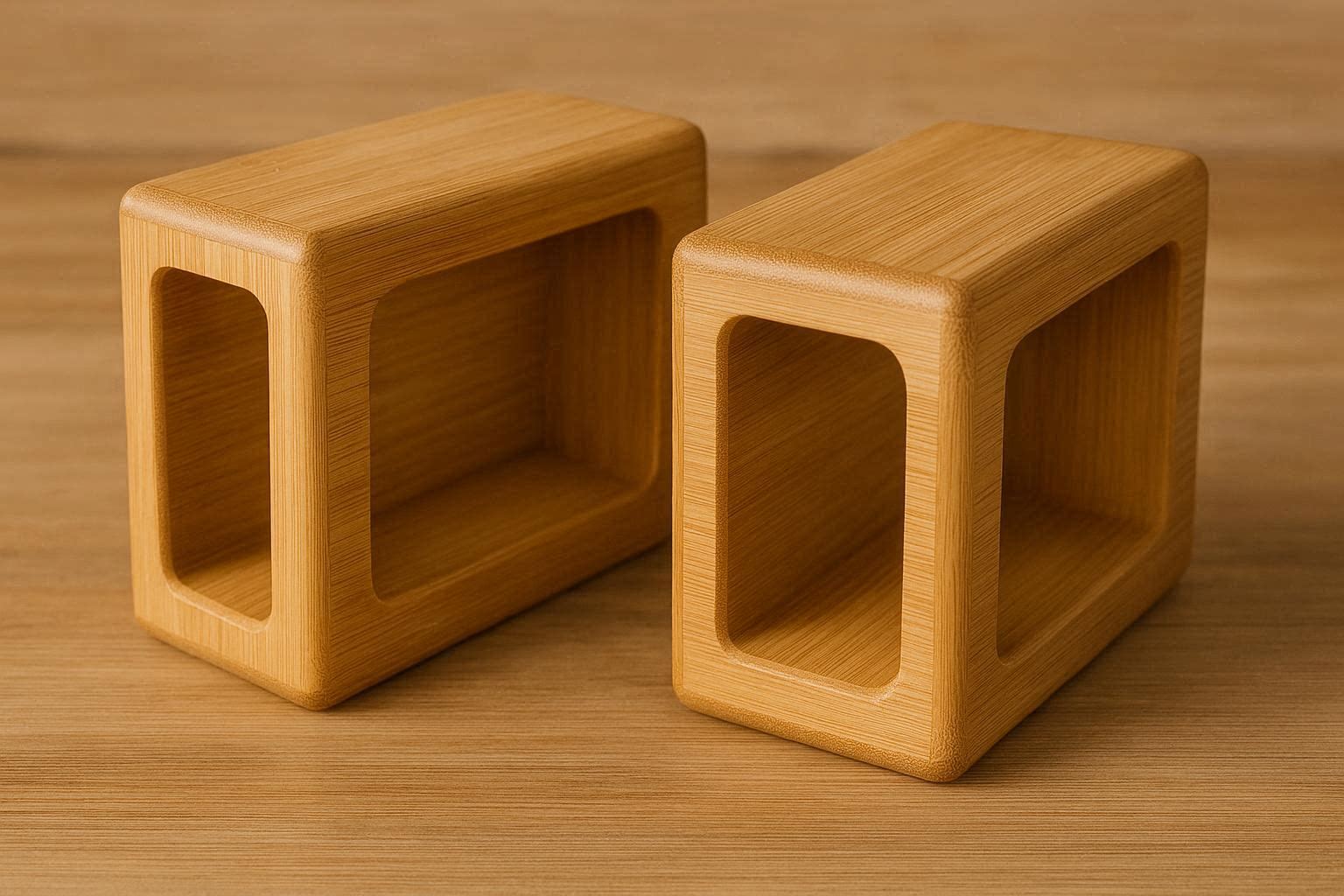 Bamboo Yoga Blocks With Hollow Core For Lightweight Portability And Traditional Sustainable Look - Image 1