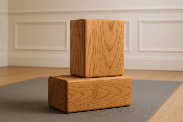 Wood Grain Yoga Blocks For Classic Studio Aesthetic And Heavy Duty Support In Standing Poses