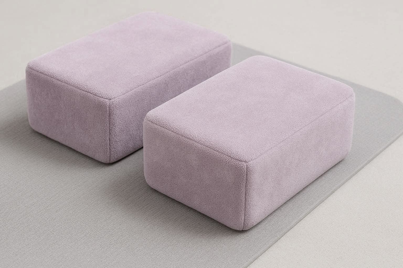 Soft Surface Yoga Blocks For Yin Yoga And Gentle Restorative Therapy With Extra Cushioning - Image 1