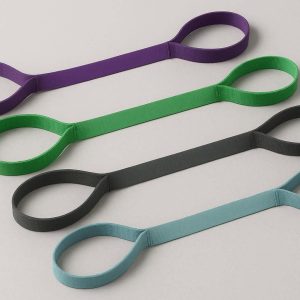 Resistance Bands Set For Yoga And Pilates With Integrated Foot Loops For Total Body Toning