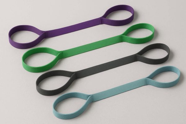 Resistance Bands Set For Yoga And Pilates With Integrated Foot Loops For Total Body Toning