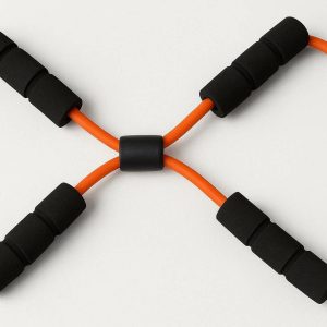 Lightweight Figure 8 Resistance Bands For Arm Chest And Shoulder Exercises With Soft Foam Grips