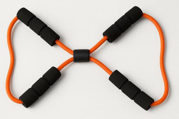 Lightweight Figure 8 Resistance Bands For Arm Chest And Shoulder Exercises With Soft Foam Grips