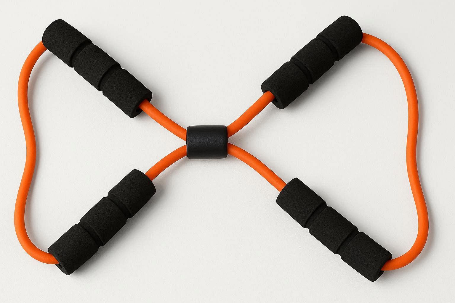 Lightweight Figure 8 Resistance Bands For Arm Chest And Shoulder Exercises With Soft Foam Grips - Image 1